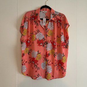 Loft Outlet Women's Floral Button-Down Blouse (New!)